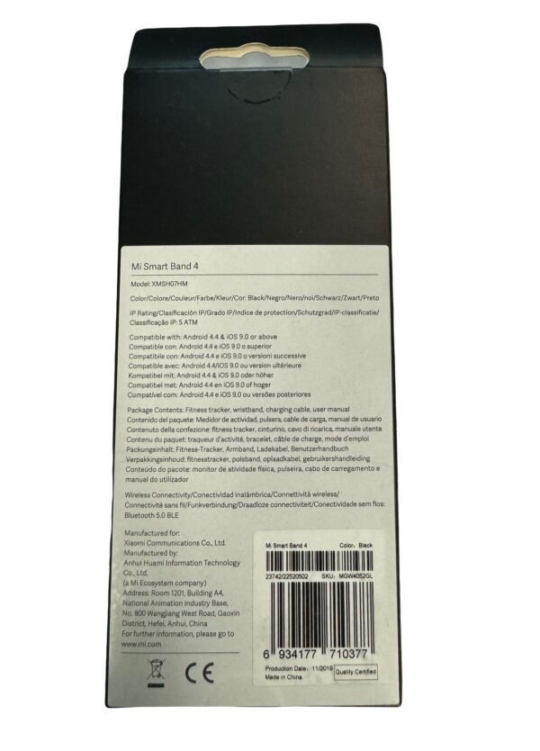 MI Smart Band 4, Touchscreen, 5 ATM Water Resistant, Message View, 20-day Battery Life - Image 2