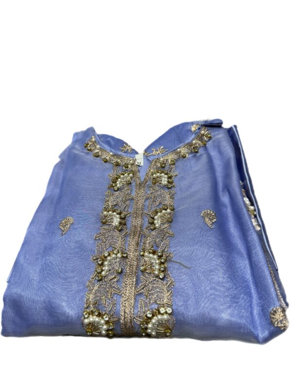 New Arrived Pakistani Ethnic Party Wear Worked with Sequins, Beads and Embroidery with Paint Style Salwar Kameez Suit Ready to Wear for Women with Dupatta - Image 4
