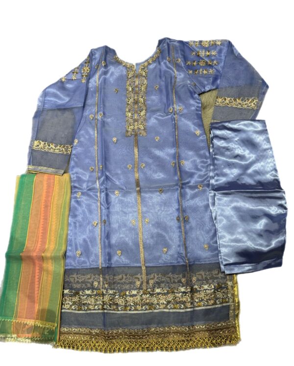 New Arrived Pakistani Ethnic Party Wear Worked with Sequins, Beads and Embroidery with Paint Style Salwar Kameez Suit Ready to Wear for Women with Dupatta - Image 2