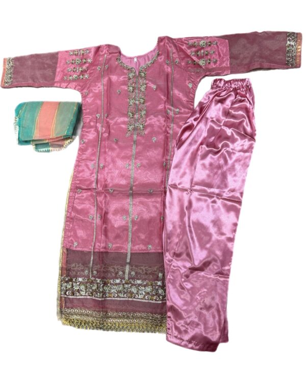 New Arrived Pakistani Ethnic Party Wear Worked with Sequins, Beads and Embroidery with Paint Style Salwar Kameez Suit Ready to Wear for Women with Dupatta - Image 10