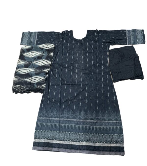 Luxury Digital Printed Embroidery Neck with Dupatta - Image 2